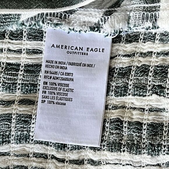 Boho Striped Crop Top Women’s Ring Front V-Neck Y2K Cottagecore Festival Blouse - Picture 12 of 12